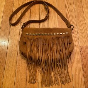 Lucky Brand Tan Suede Leather Crossbody Bag NWOT